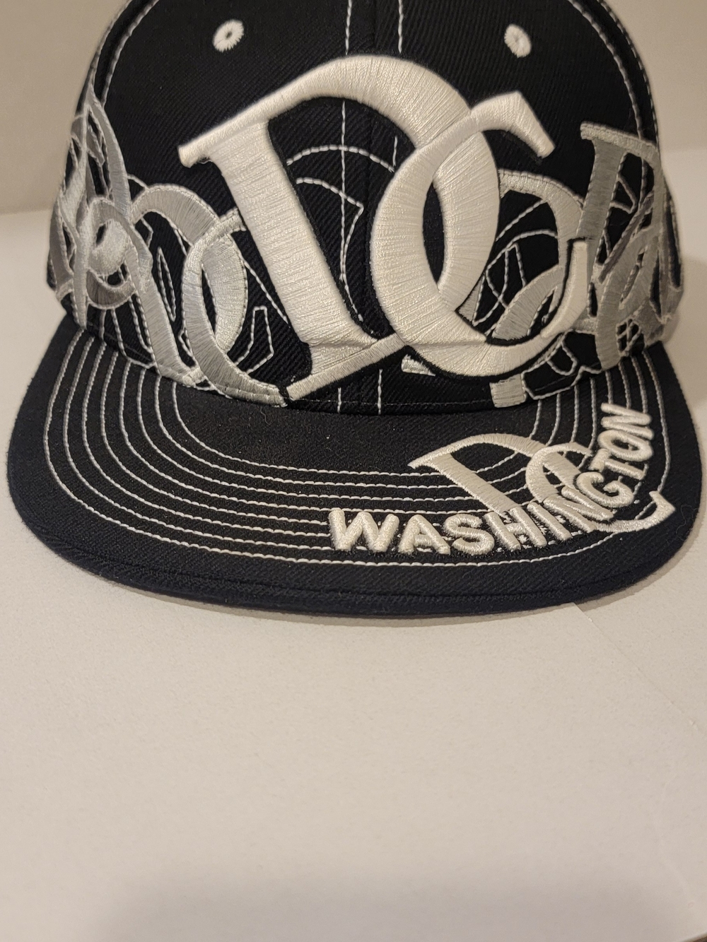 Hunter Black Baseball Cap with White Embroidered Script